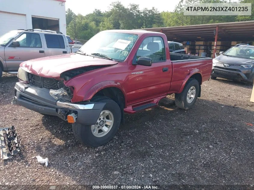 1999 Toyota Tacoma VIN: 4TAPM62N3XZ401235 Lot: 39988537