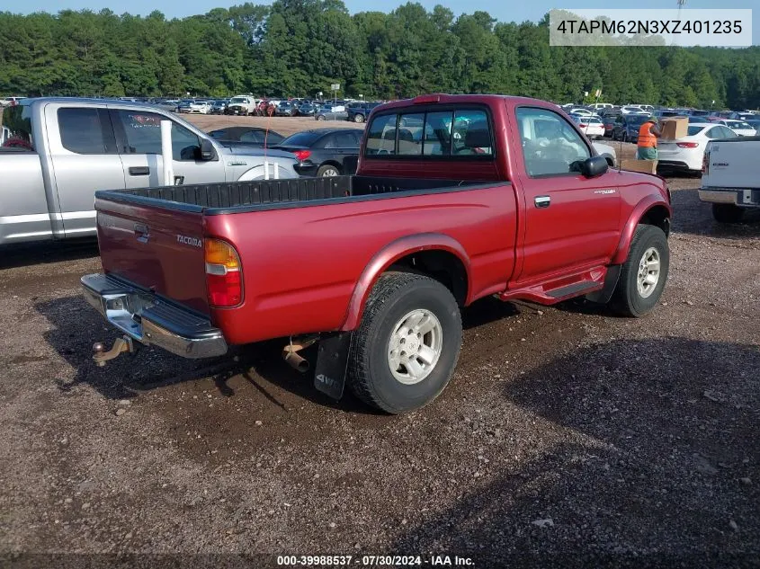 1999 Toyota Tacoma VIN: 4TAPM62N3XZ401235 Lot: 39988537