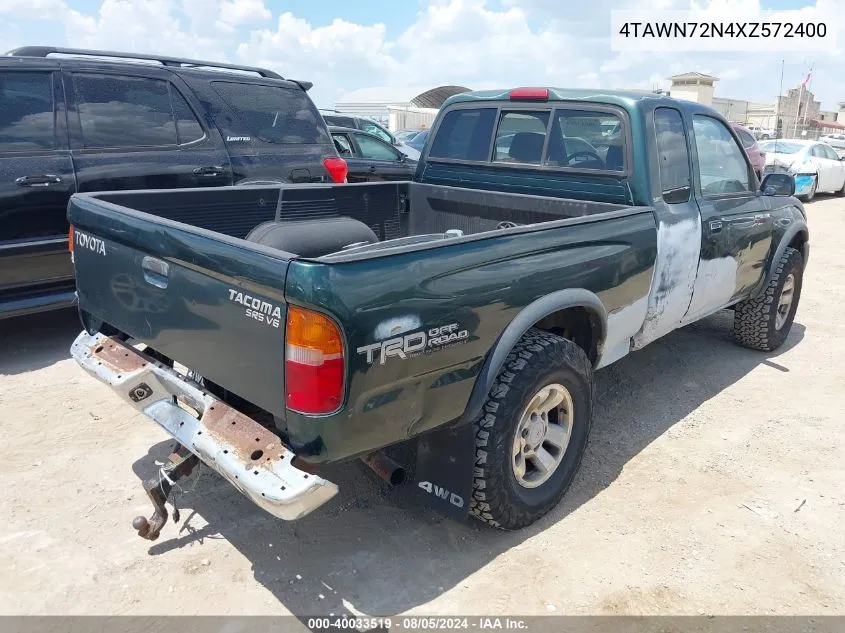 1999 Toyota Tacoma VIN: 4TAWN72N4XZ572400 Lot: 40033519