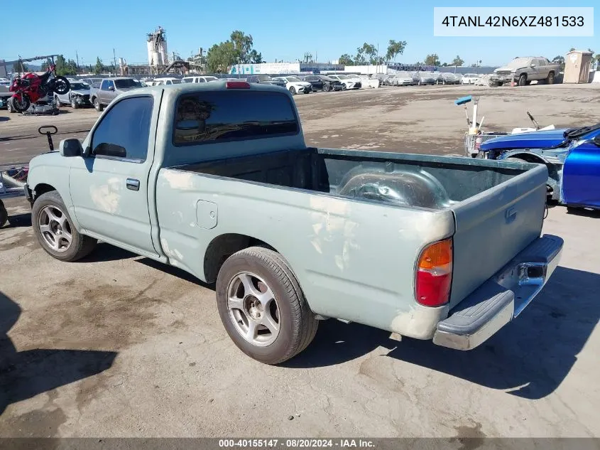 1999 Toyota Tacoma VIN: 4TANL42N6XZ481533 Lot: 40155147