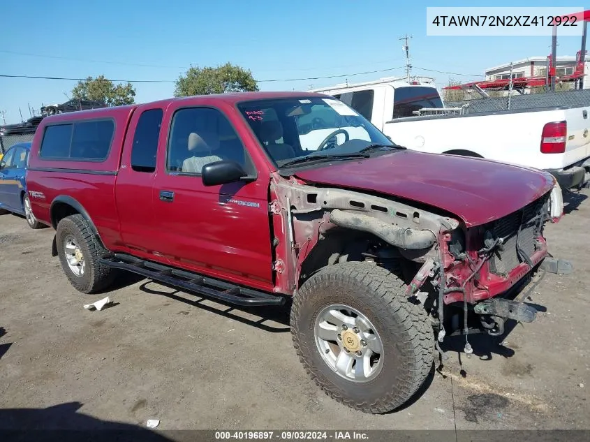 1999 Toyota Tacoma VIN: 4TAWN72N2XZ412922 Lot: 40196897