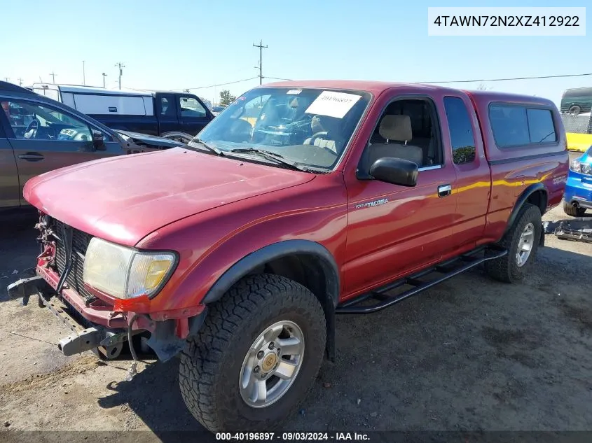 1999 Toyota Tacoma VIN: 4TAWN72N2XZ412922 Lot: 40196897