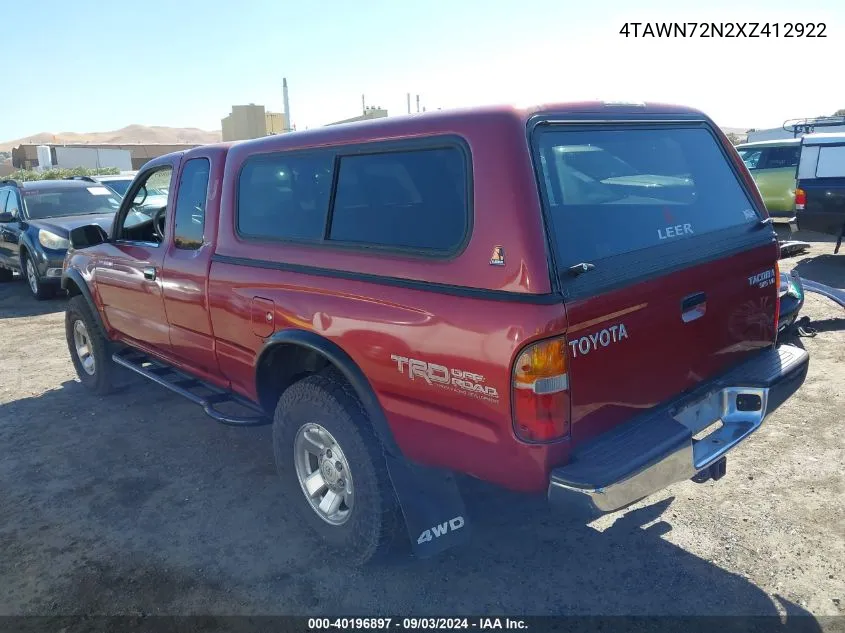 1999 Toyota Tacoma VIN: 4TAWN72N2XZ412922 Lot: 40196897