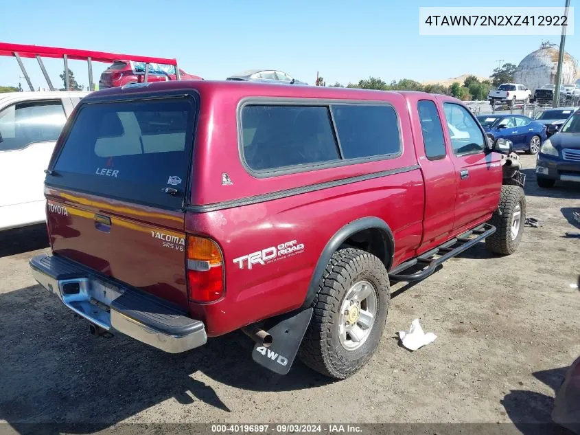 4TAWN72N2XZ412922 1999 Toyota Tacoma