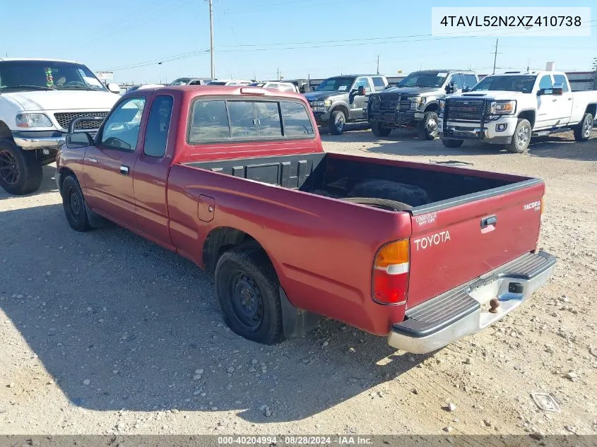 1999 Toyota Tacoma VIN: 4TAVL52N2XZ410738 Lot: 40204994