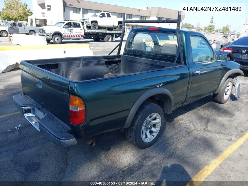 1999 Toyota Tacoma VIN: 4TANL42N7XZ481489 Lot: 40365153