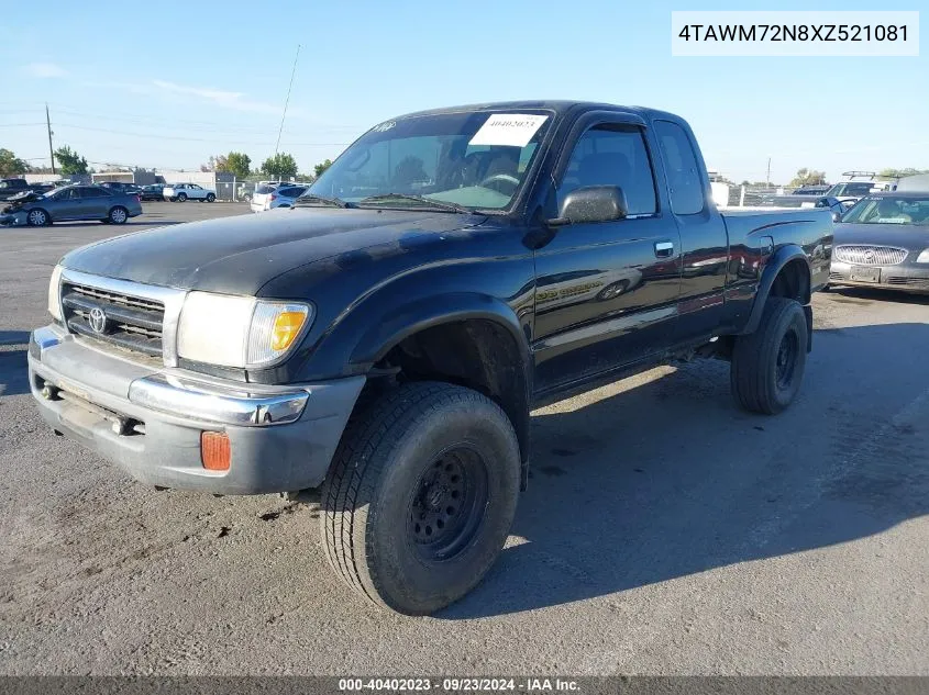 1999 Toyota Tacoma Xtracab VIN: 4TAWM72N8XZ521081 Lot: 40402023