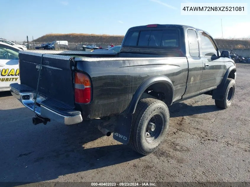 1999 Toyota Tacoma Xtracab VIN: 4TAWM72N8XZ521081 Lot: 40402023