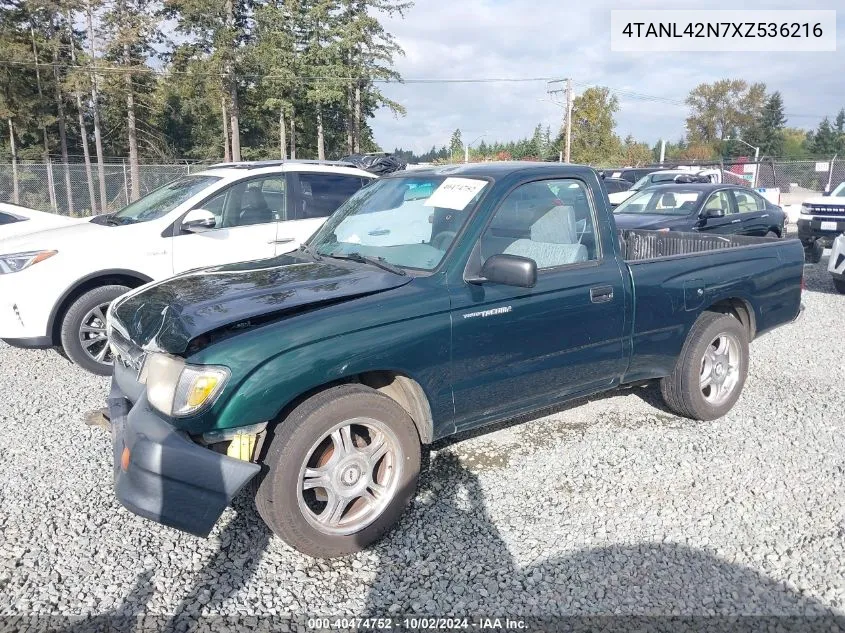 1999 Toyota Tacoma VIN: 4TANL42N7XZ536216 Lot: 40474752