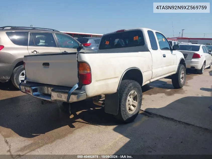 1999 Toyota Tacoma Prerunner V6 VIN: 4TASN92N9XZ569759 Lot: 40482878