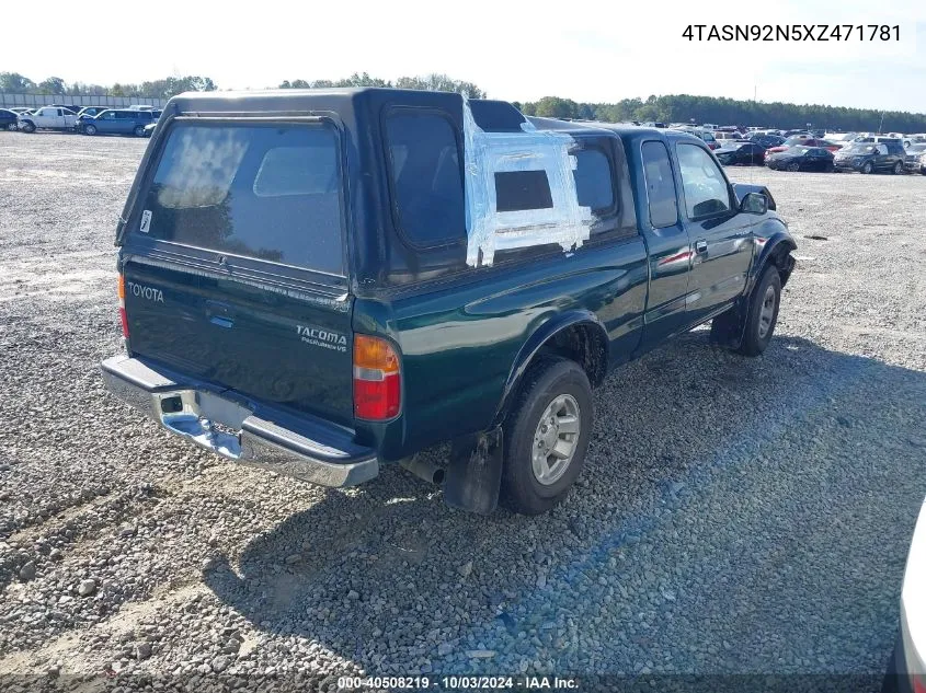 1999 Toyota Tacoma Prerunner V6 VIN: 4TASN92N5XZ471781 Lot: 40508219