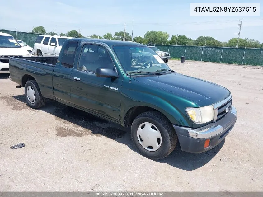 2000 Toyota Tacoma VIN: 4TAVL52N8YZ637515 Lot: 39873809