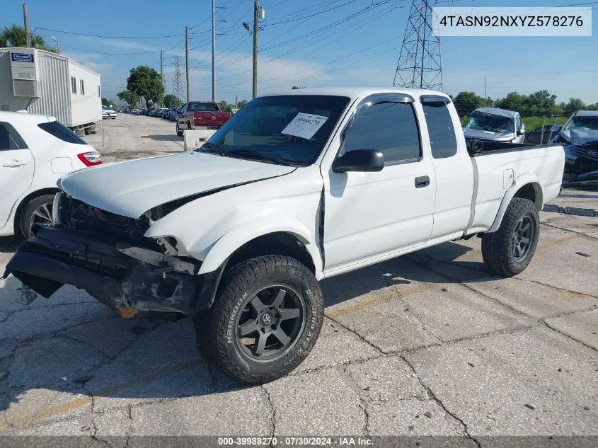 2000 Toyota Tacoma Prerunner V6 VIN: 4TASN92NXYZ578276 Lot: 39988270