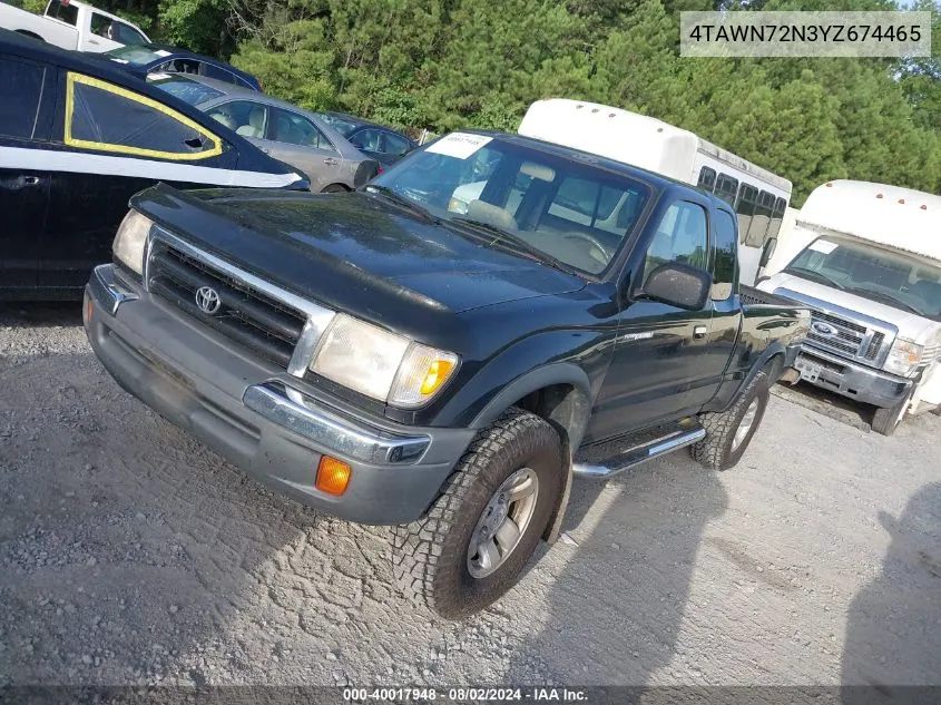 2000 Toyota Tacoma Base V6 VIN: 4TAWN72N3YZ674465 Lot: 40017948