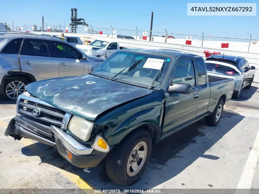 2000 Toyota Tacoma VIN: 4TAVL52NXYZ667292 Lot: 40126570