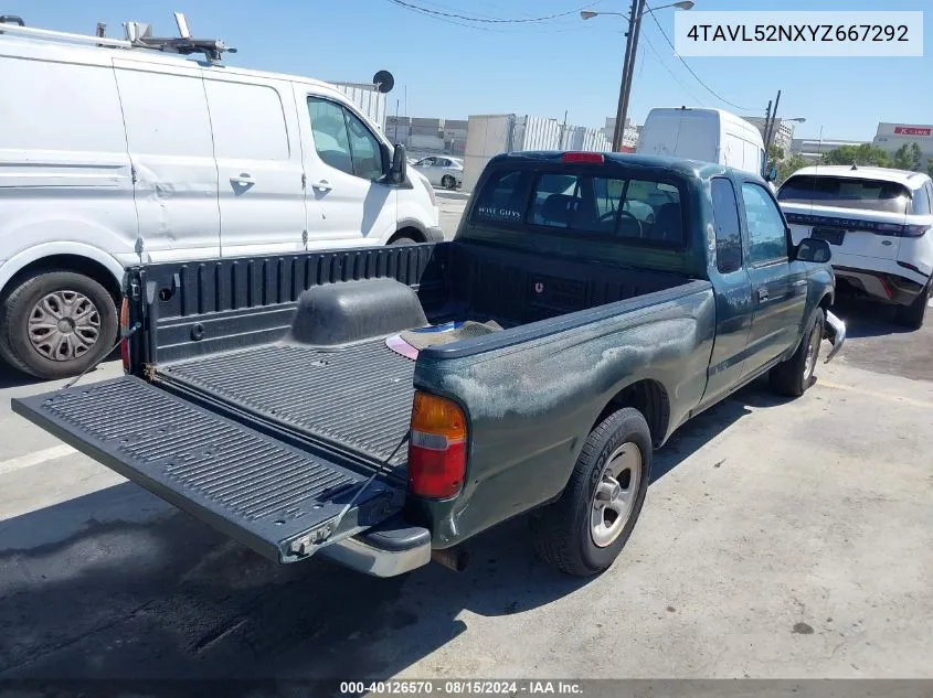 2000 Toyota Tacoma VIN: 4TAVL52NXYZ667292 Lot: 40126570