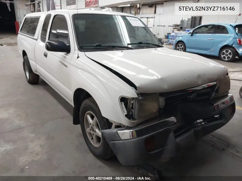 2000 Toyota Tacoma VIN: 5TEVL52N3YZ716146 Lot: 40210469