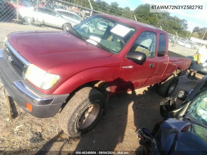 2000 Toyota Tacoma VIN: 4TAWM72N3YZ582792 Lot: 40249504