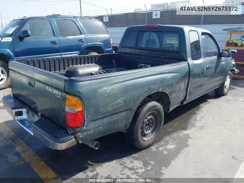 2000 Toyota Tacoma VIN: 4TAVL52N5YZ673372 Lot: 40263993