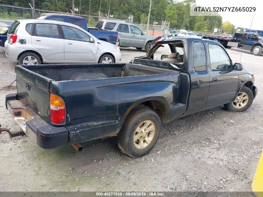 2000 Toyota Tacoma VIN: 4TAVL52N7YZ665029 Lot: 40277939