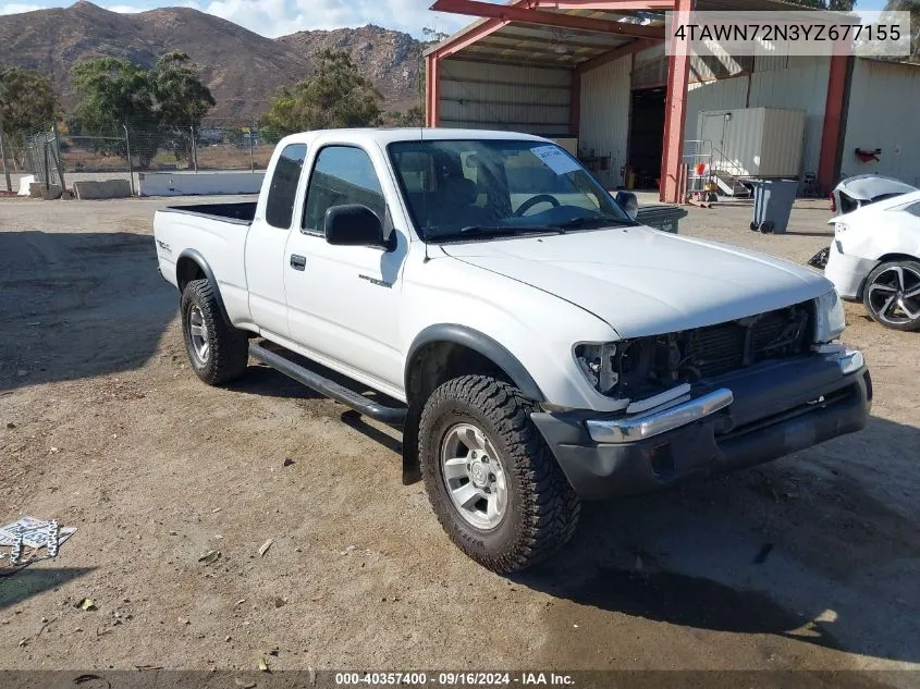 2000 Toyota Tacoma Base V6 VIN: 4TAWN72N3YZ677155 Lot: 40357400