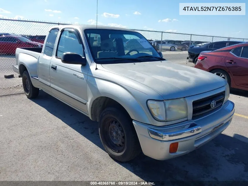 2000 Toyota Tacoma VIN: 4TAVL52N7YZ676385 Lot: 40365768