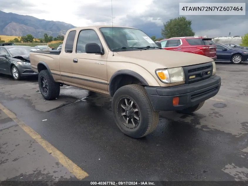 2000 Toyota Tacoma Base V6 VIN: 4TAWN72N7YZ607464 Lot: 40367762