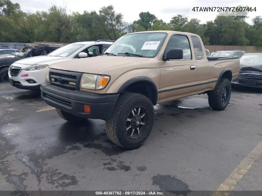 2000 Toyota Tacoma Base V6 VIN: 4TAWN72N7YZ607464 Lot: 40367762