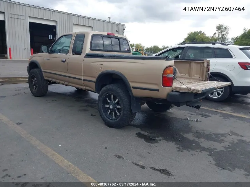 2000 Toyota Tacoma Base V6 VIN: 4TAWN72N7YZ607464 Lot: 40367762