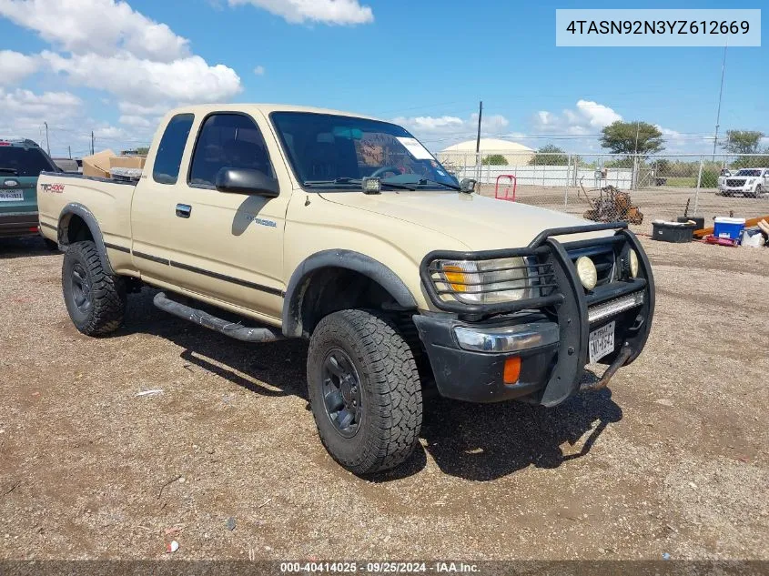 2000 Toyota Tacoma Prerunner V6 VIN: 4TASN92N3YZ612669 Lot: 40414025