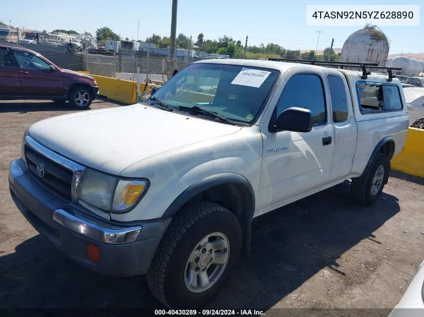 2000 Toyota Tacoma Prerunner V6 VIN: 4TASN92N5YZ628890 Lot: 40430289