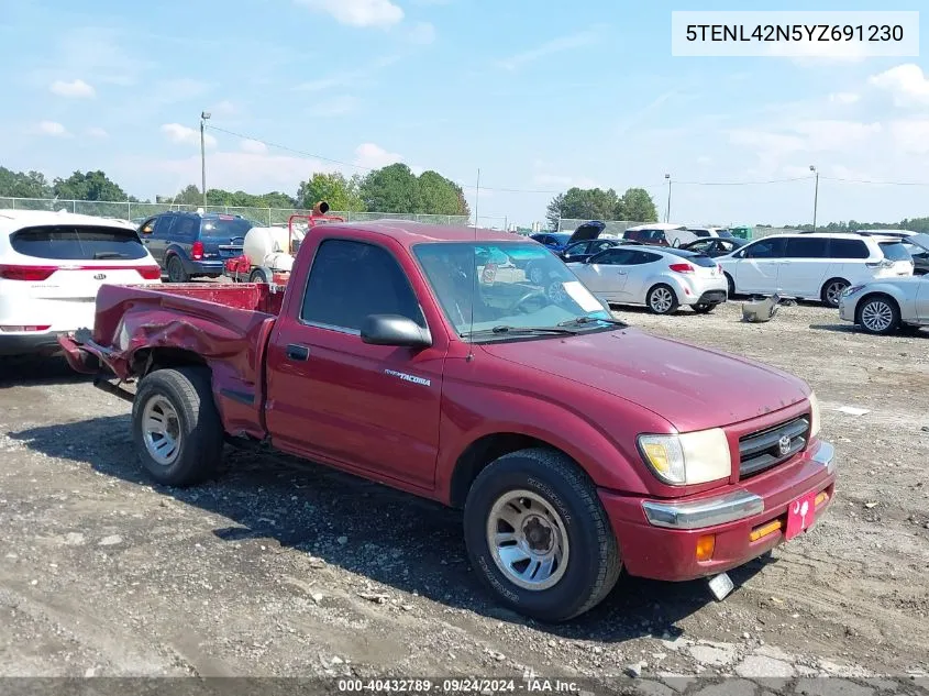 2000 Toyota Tacoma VIN: 5TENL42N5YZ691230 Lot: 40432789