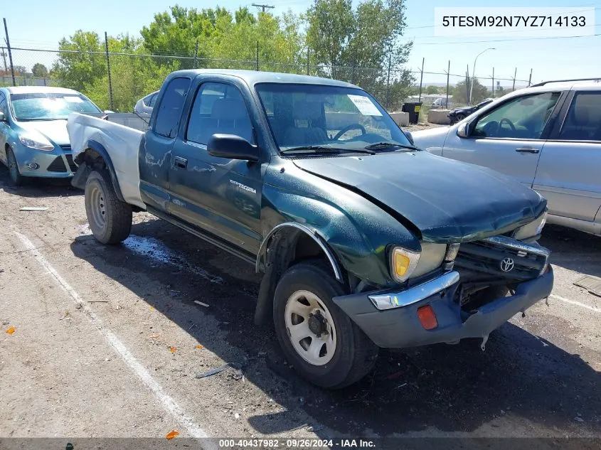 2000 Toyota Tacoma Prerunner VIN: 5TESM92N7YZ714133 Lot: 40437982