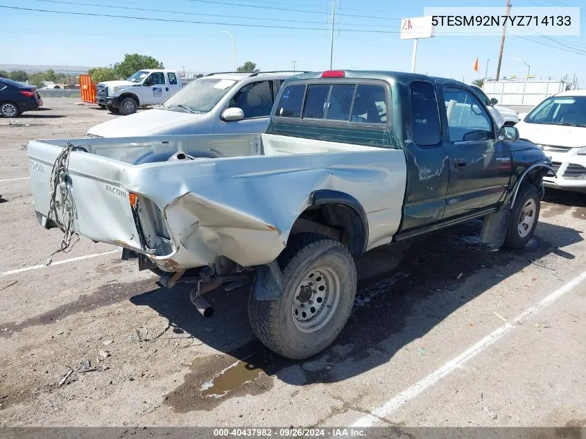 2000 Toyota Tacoma Prerunner VIN: 5TESM92N7YZ714133 Lot: 40437982