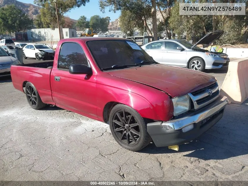 2000 Toyota Tacoma VIN: 4TANL42N9YZ576489 Lot: 40502245