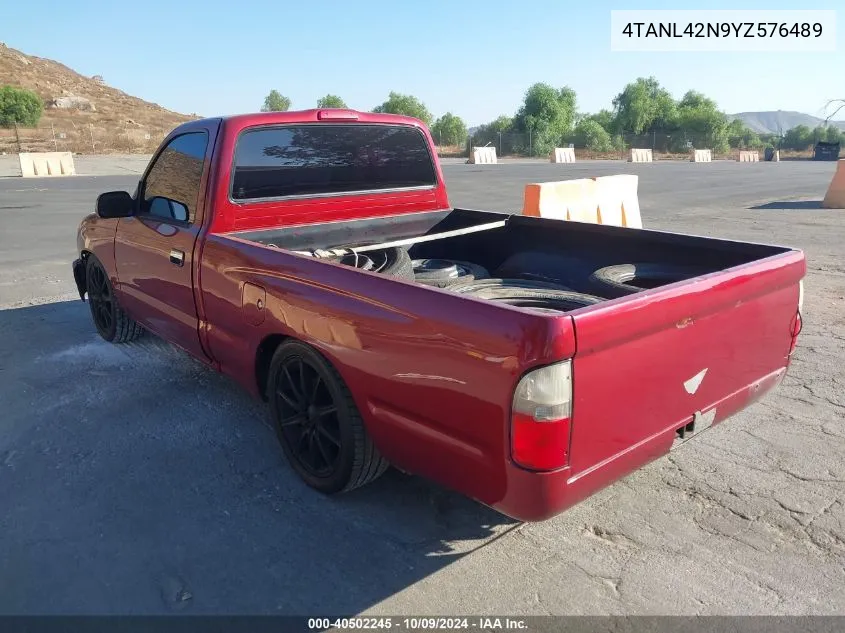 2000 Toyota Tacoma VIN: 4TANL42N9YZ576489 Lot: 40502245