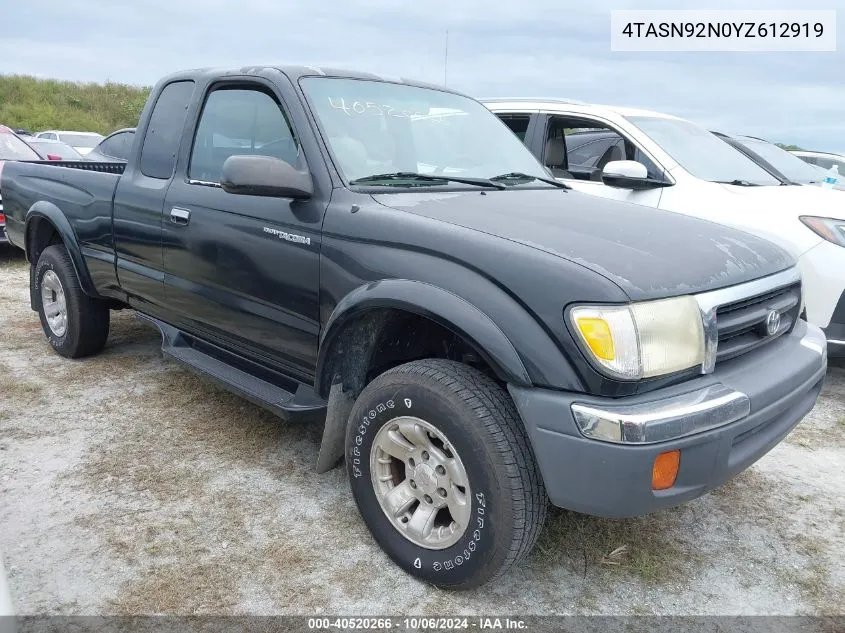 2000 Toyota Tacoma Xtracab Prerunner VIN: 4TASN92N0YZ612919 Lot: 40520266