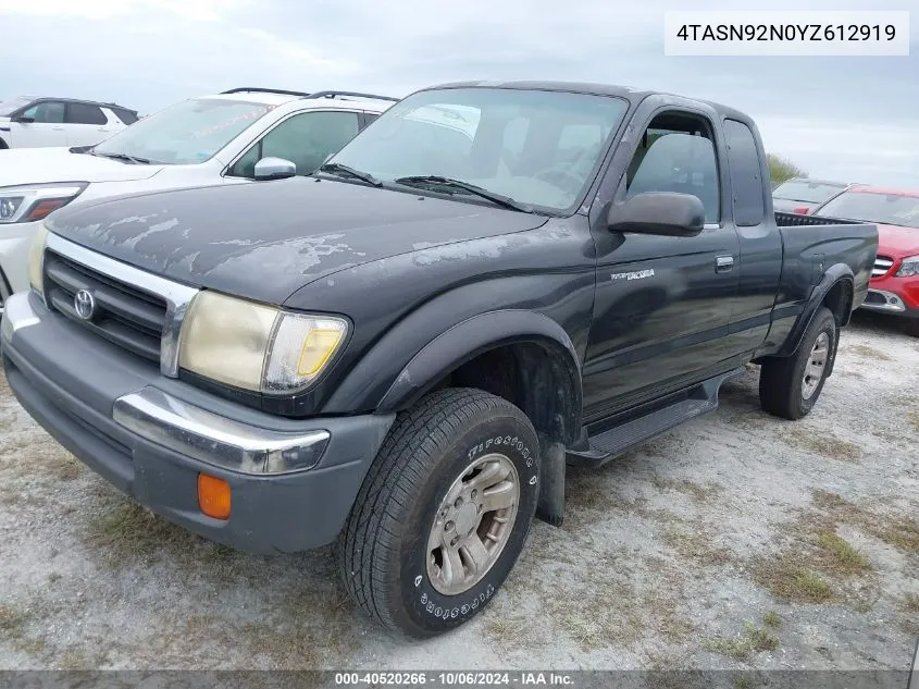 2000 Toyota Tacoma Xtracab Prerunner VIN: 4TASN92N0YZ612919 Lot: 40520266