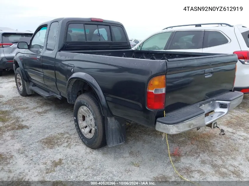 2000 Toyota Tacoma Xtracab Prerunner VIN: 4TASN92N0YZ612919 Lot: 40520266