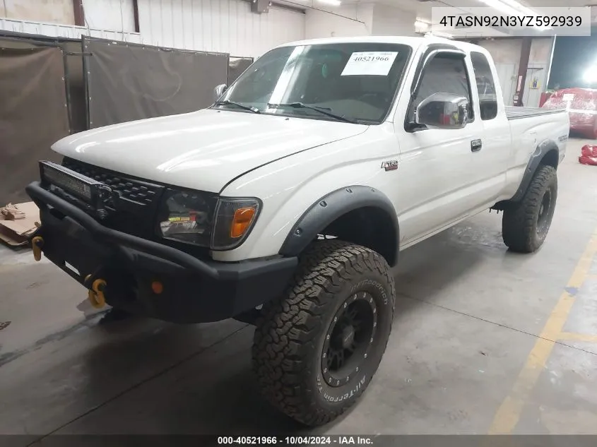 2000 Toyota Tacoma Xtracab Prerunner VIN: 4TASN92N3YZ592939 Lot: 40521966