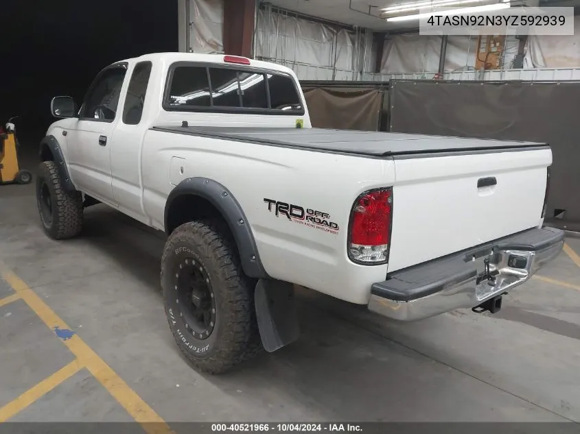 2000 Toyota Tacoma Xtracab Prerunner VIN: 4TASN92N3YZ592939 Lot: 40521966