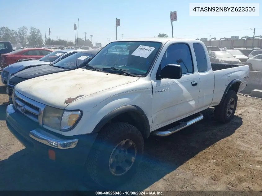 2000 Toyota Tacoma Prerunner V6 VIN: 4TASN92N8YZ623506 Lot: 40525945