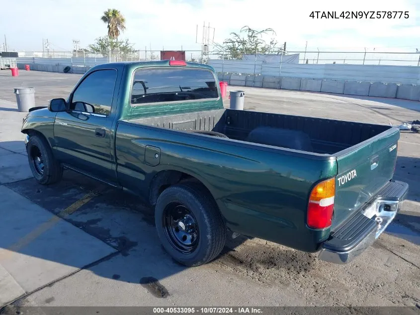 2000 Toyota Tacoma VIN: 4TANL42N9YZ578775 Lot: 40533095