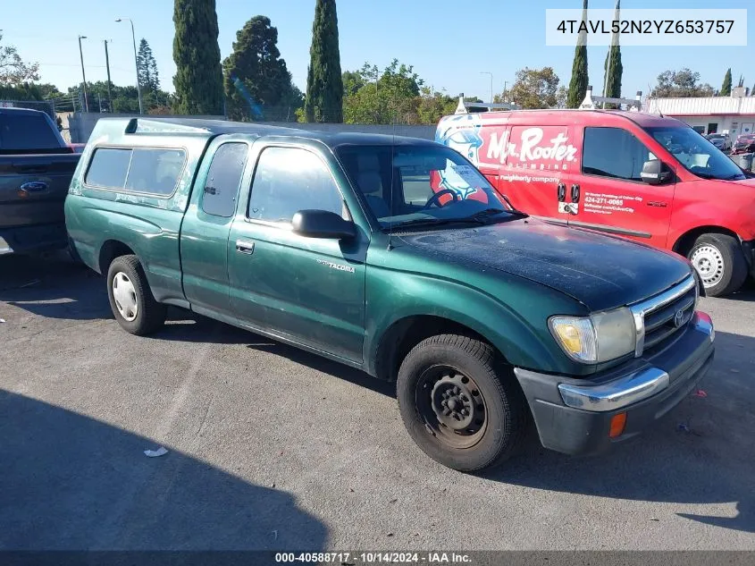 2000 Toyota Tacoma VIN: 4TAVL52N2YZ653757 Lot: 40588717