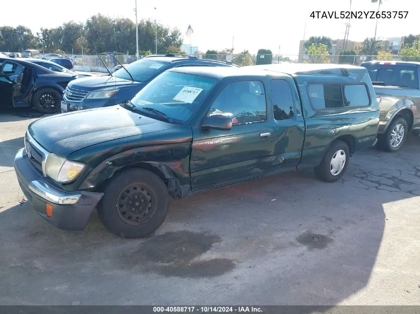 2000 Toyota Tacoma VIN: 4TAVL52N2YZ653757 Lot: 40588717