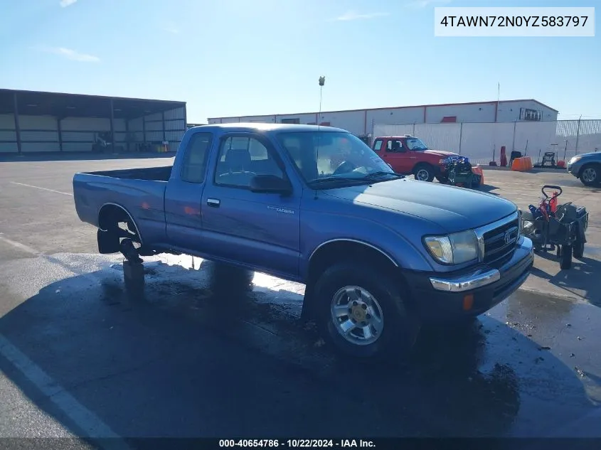 2000 Toyota Tacoma Base V6 VIN: 4TAWN72N0YZ583797 Lot: 40654786