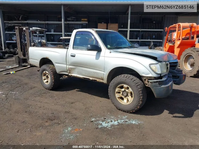 2000 Toyota Tacoma VIN: 5TEPM62N6YZ685146 Lot: 40755517