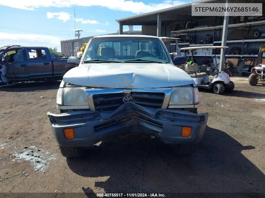 2000 Toyota Tacoma VIN: 5TEPM62N6YZ685146 Lot: 40755517