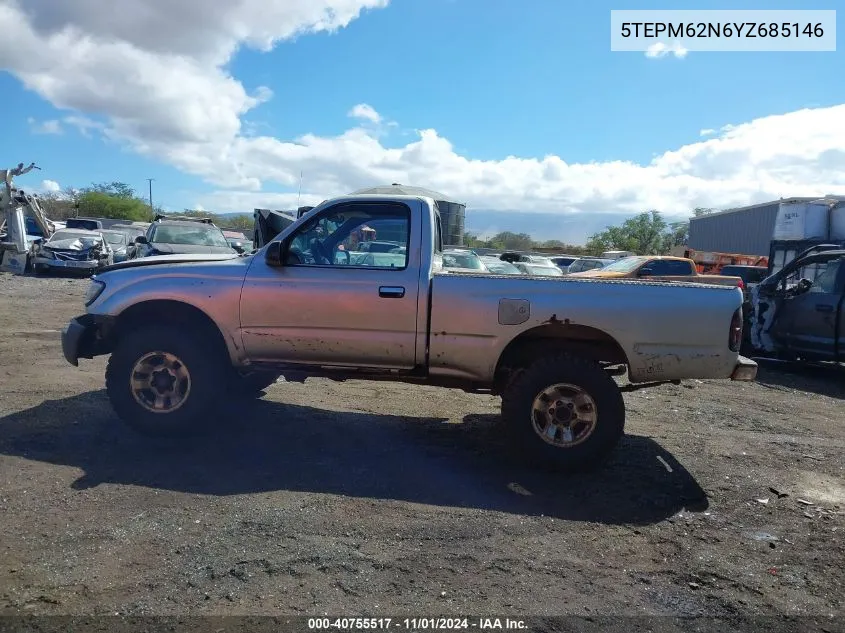 2000 Toyota Tacoma VIN: 5TEPM62N6YZ685146 Lot: 40755517