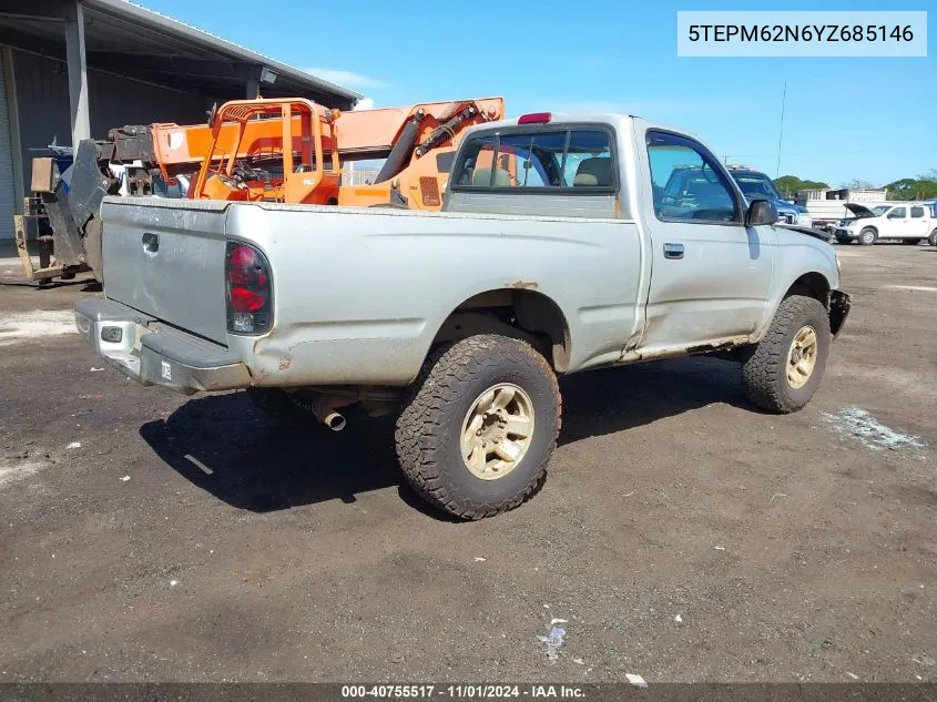 2000 Toyota Tacoma VIN: 5TEPM62N6YZ685146 Lot: 40755517